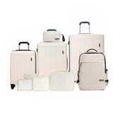 9-Piece Set (20'24'28 + a backpack, a toiletry bag, and 4 storage bags) ,ABS+PC Hardshell Carry on Luggage Set with TSA Lock Carry On Suitcase Luggage Durable Suitcase Color  WHITE SolidRoot Buy Furniture USA