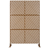 Outdoor & Indoor Privacy Screen Metal Privacy Screen 76' H×48' W, Freestanding Decorative Privacy Screen for Deck Balcony Patio, Privacy Fence Panels for Outside Lawn Garden PS113 BROWN SolidRoot Buy Furniture USA