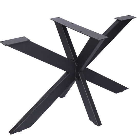 Modern Black Steel Table Legs Frame, Durable Spider Table Base for Versatile Use, 28.70' H x 30.70' W x 59.10' L SolidRoot Buy Furniture USA