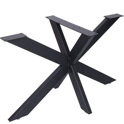 Modern Black Steel Table Legs Frame, Durable Spider Table Base for Versatile Use, 28.70' H x 30.70' W x 59.10' L SolidRoot Buy Furniture USA