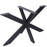 Modern Black Steel Table Legs Frame, Durable Spider Table Base for Versatile Use, 28.70' H x 30.70' W x 59.10' L SolidRoot Buy Furniture USA