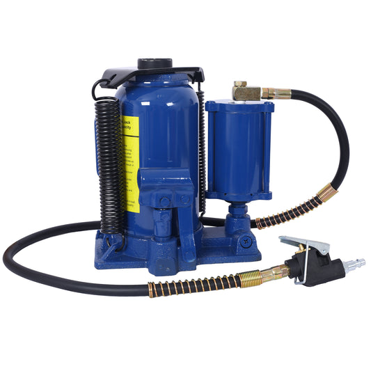 Air Hydraulic Bottle Jack, 20 Ton/44029 LBS All Welded Bottle Jack, 10.2-19.7 inch Lifting Range, Manual Handle and Air Pump, for Car, Pickup, Truck, RV, Auto Repair, Industrial Engineering ,Blue SolidRoot Buy Furniture USA