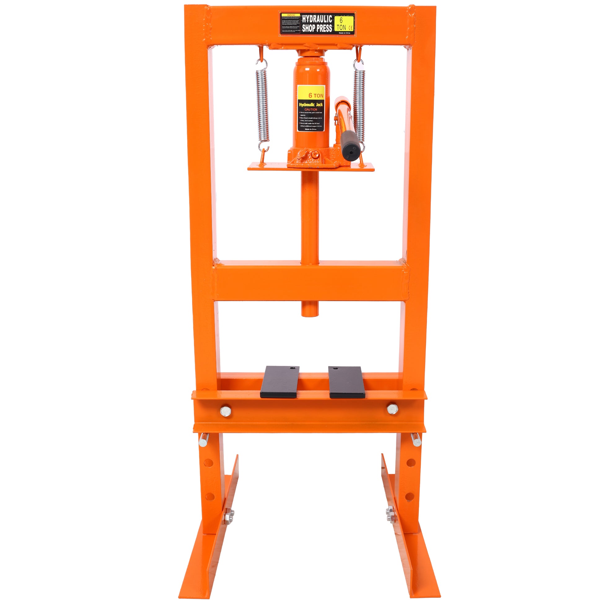 6 Ton Hydraulic Press, Benchtop Hydraulic Shop Press, H-Frame Garage Floor Press with Press Plates, Adjustable Working Table Height, orange SolidRoot Buy Furniture USA