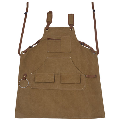 Long Heavy Duty  Canvas Tool Apron, Carpenter Aprons, Woodworking Aprons, Carpenters 16 Oz ,Fully Adjustable to Comfortably Fit Men and Women ,not waxed SolidRoot Buy Furniture USA