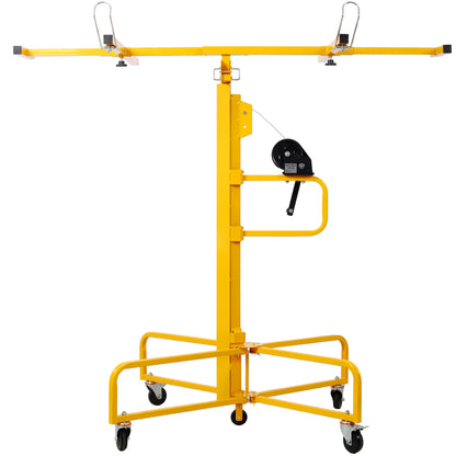 Drywall Lift Panel 13' Lift Drywall Panel Hoist Jack Lifter Jack Rolling Caster Wheel Sheetrock Drywall Lift Construction Tools,150-lb. Capacity, 4ft. x 16ft. Max. Sheet Size ,yellow SolidRoot Buy Furniture USA