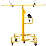 Drywall Lift Panel 13' Lift Drywall Panel Hoist Jack Lifter Jack Rolling Caster Wheel Sheetrock Drywall Lift Construction Tools,150-lb. Capacity, 4ft. x 16ft. Max. Sheet Size ,yellow SolidRoot Buy Furniture USA