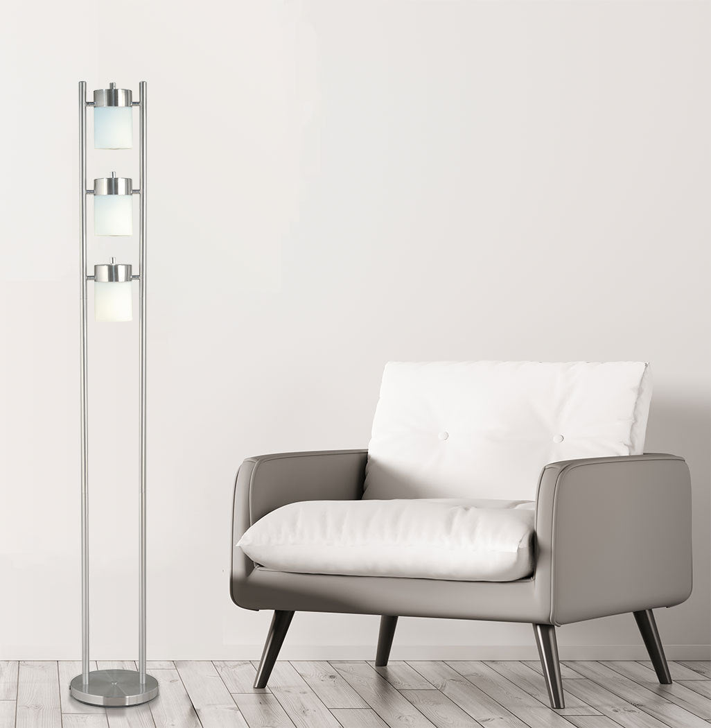 65'H 3-WHITE-HEAD WITH TWO WAY ADJUSTABLE FLOOR LAMP (1 PC/CTN/ 1.10 Cu Ft/12.32 G.W. lbs) SolidRoot Buy Furniture USA