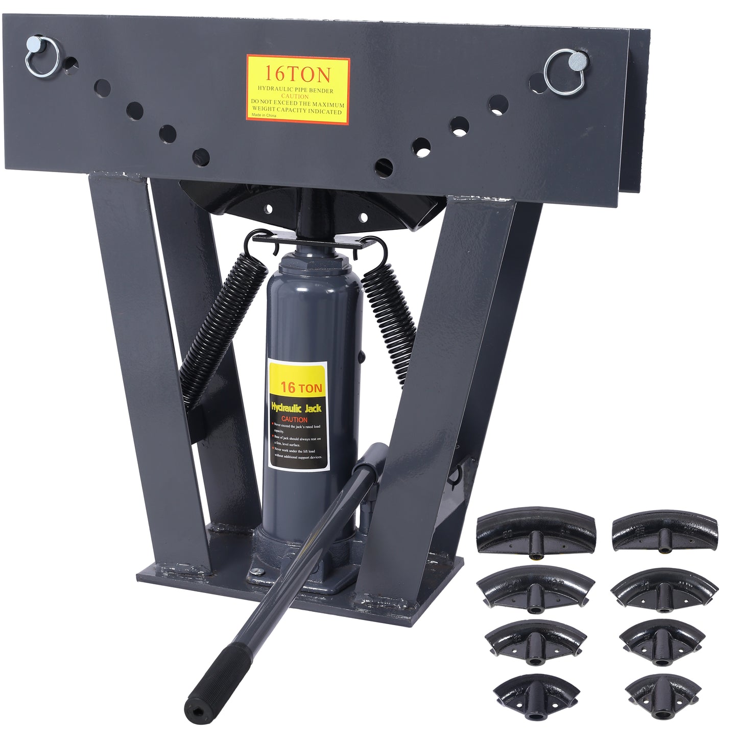16 Ton Pipe Tube Bender Manual Hydraulic, Piping Bending Exhaust Tube Fabric w/8 Dies(1/2,3/4,1,1-1/4,1-1/12,2,2-1/2,3) Adjustable Rollers 90-180 Degree Bend Steel Iron Metal Ratcheting,dark gray SolidRoot Buy Furniture USA