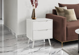 Accent Table, Side Table, End, Storage Drawer, Nightstand, Bedroom, Living Room, White Laminate, Modern, Contemporary SolidRoot Buy Furniture USA