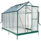 6.3'*10.2'*7' Polycarbonate Greenhouse, Heavy Duty Outdoor Aluminum Walk-in Green House Kit with Rain Gutter, Vent and Door for Backyard Garden, color green SolidRoot Buy Furniture USA