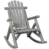 Wooden Light Gray Porch Rocker Chair,Durable Wooden Porch Rocker Chair,Fir log Rocking Chair,Patio Rockers for Outside,Garde SolidRoot Buy Furniture USA