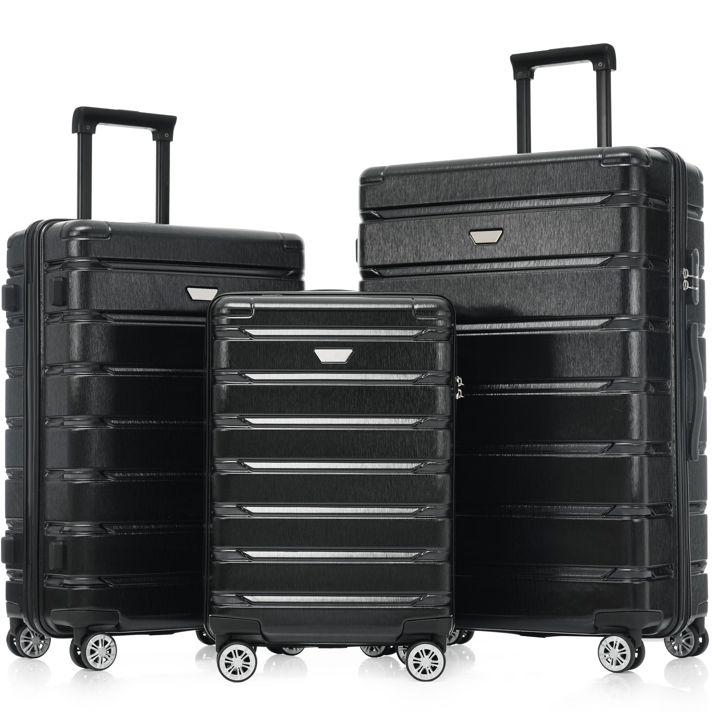 Hardshell Luggage Set 3 Piece, Durable ABS+PC Travel Suitcase with Spinner Wheels for Men Women (20/24/28 Inch) SolidRoot Buy Furniture USA