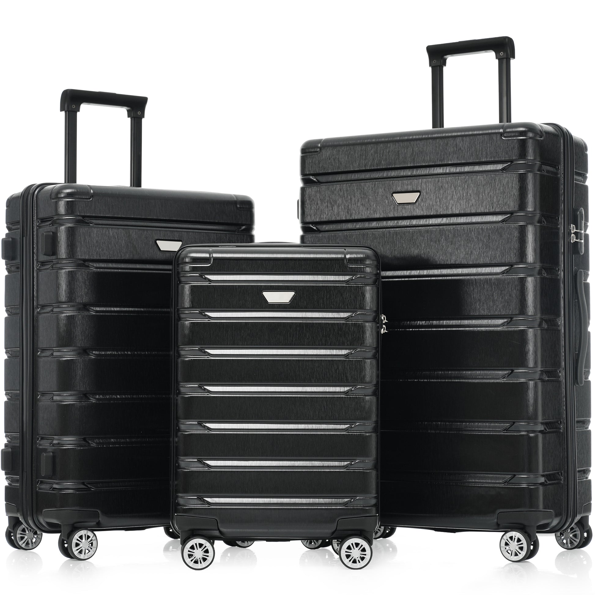 Hardshell Luggage Set 3 Piece, Durable ABS+PC Travel Suitcase with Spinner Wheels for Men Women (20/24/28 Inch) SolidRoot Buy Furniture USA