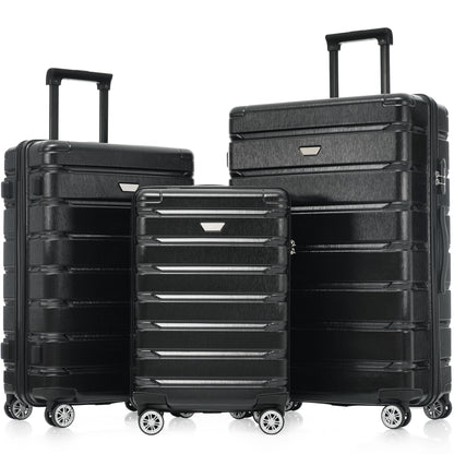 Hardshell Luggage Set 3 Piece, Durable ABS+PC Travel Suitcase with Spinner Wheels for Men Women (20/24/28 Inch) SolidRoot Buy Furniture USA