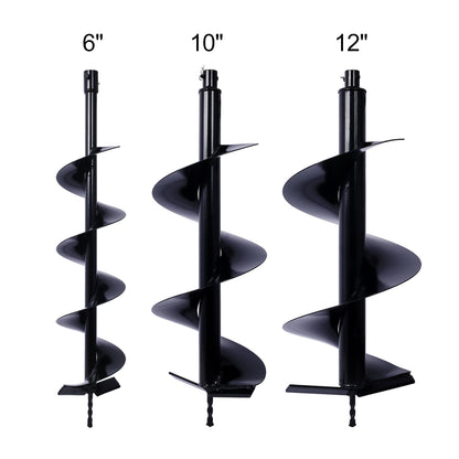 Auger Drill Bit for Planting Hole, Bulb Bedding Digging Post Hole Planting Tool for 3/4' Shaft Auger,Hole Digger Replacement Auger Bits Earth Auger Digging Bit 6IN+10IN+12IN SolidRoot Buy Furniture USA