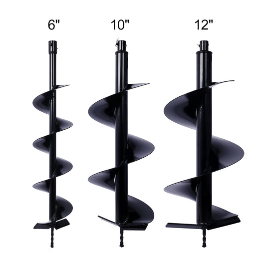 Auger Drill Bit for Planting Hole, Bulb Bedding Digging Post Hole Planting Tool for 3/4' Shaft Auger,Hole Digger Replacement Auger Bits Earth Auger Digging Bit 6IN+10IN+12IN SolidRoot Buy Furniture USA
