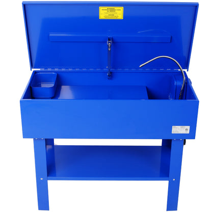 40 Gallon Parts Washer  24 Gallon Solvent Capacity 5 Gallon Per Minute Max Pump Output  Heavy Duty Steel Powder Coated blue SolidRoot Buy Furniture USA