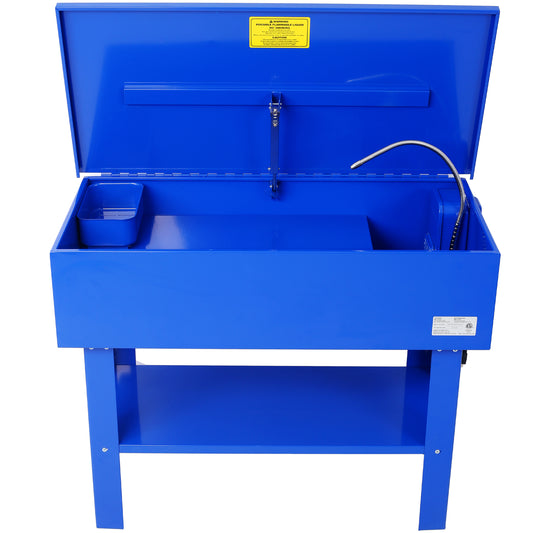 40 Gallon Parts Washer  24 Gallon Solvent Capacity 5 Gallon Per Minute Max Pump Output  Heavy Duty Steel Powder Coated blue SolidRoot Buy Furniture USA