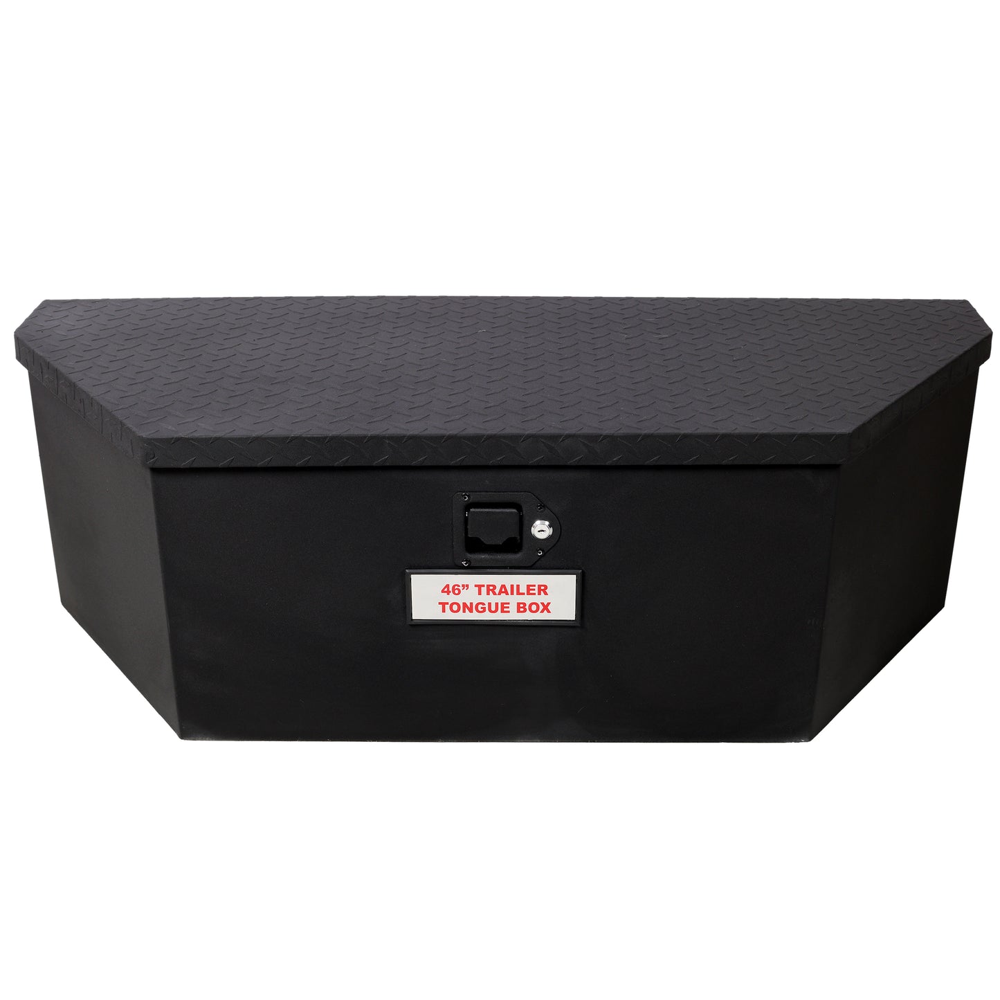 46'X18'X14.5' Tongue Truck Box Black Heavy Duty Steel Trailer Tongue Box, 6.7 CUFT Capacity, With Lock and Keys, Black color SolidRoot Buy Furniture USA