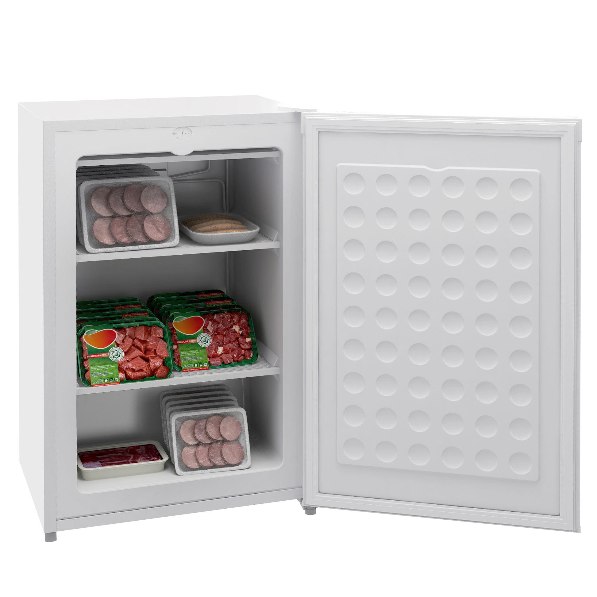 HOMCOM Upright Freezer, 3.0 Cubic Feet Compact Mini Freezer with Reversible Single Door and Adjustable Thermostat, Small freezer for Home, Dorm, Apartment, Home Office, White - SolidRoot Buy Furniture USA