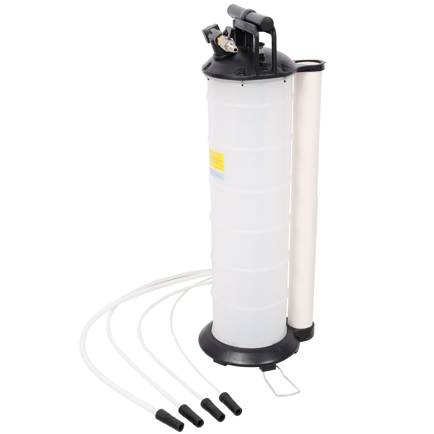 7L Pneumatic/Manual Oil Extractor Pump for Automotive Fluids in White and Black Plastic SolidRoot Buy Furniture USA