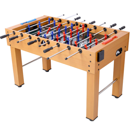 Hurricane Foosball Table for Family Game Rooms with Light Cherry Finish, Analog Scoring, Free Accessories, Brown SolidRoot Buy Furniture USA