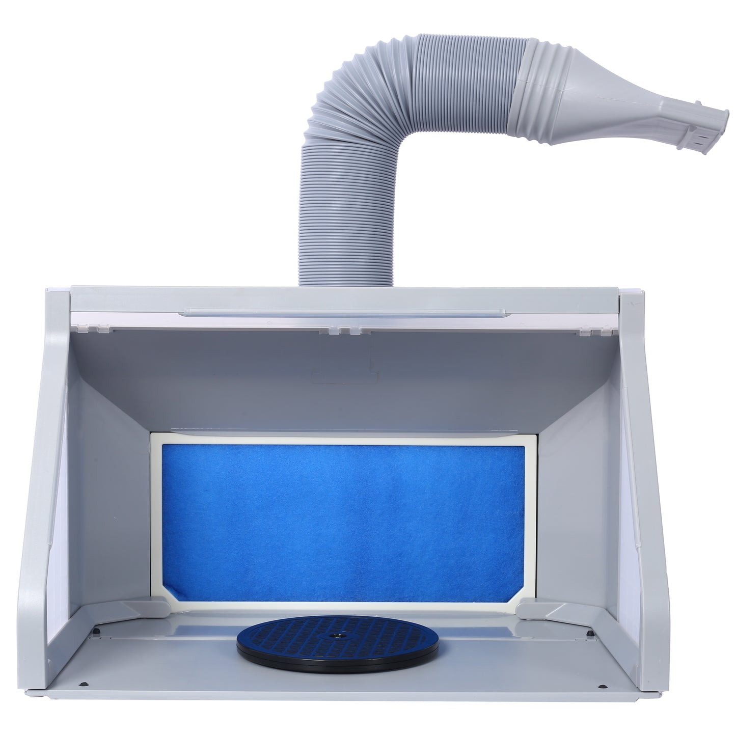 Portable Airbrush Paint Spray Booth Kit Pro Paint Set with Turn Table Powerful Fan for Toy Model Parts  (LED Spray Booth + Hose Dual Fans) SolidRoot Buy Furniture USA