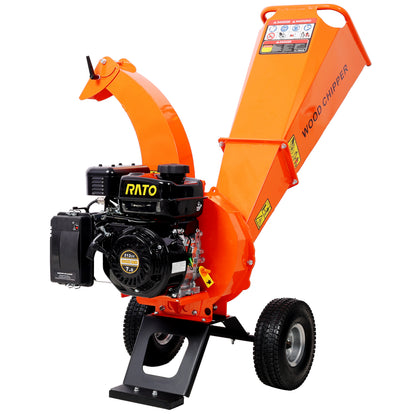 Wood Chipper Shredder Mulcher Heavy Duty 7 HP 212cc Gas Powered 3 Inch Max Capacity, EPA certificated engine SolidRoot Buy Furniture USA
