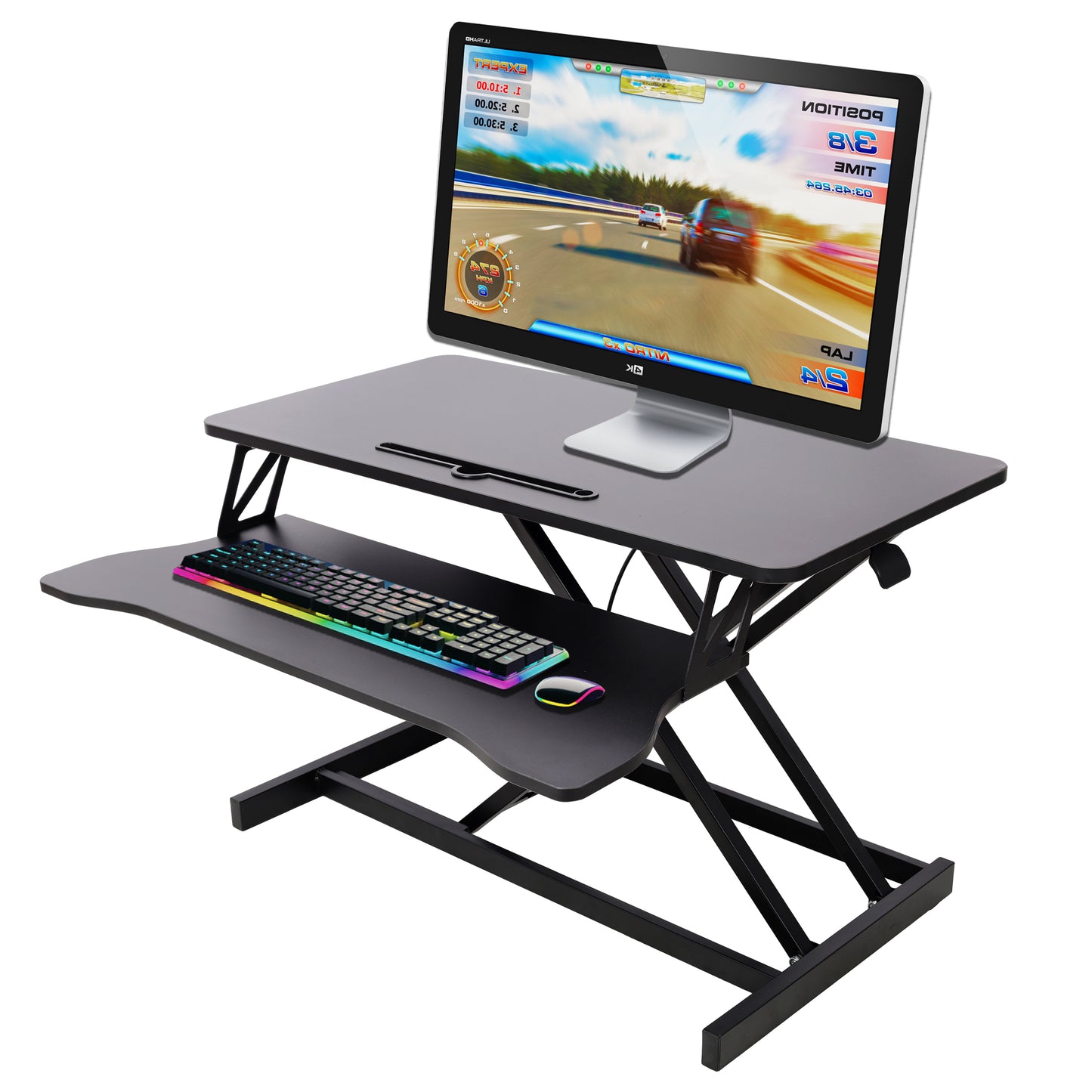 Adjustable Height Standing Laptop Desk,Adjustable Sit to Stand Up Workstation  with Keyboard Tray,Black SolidRoot Buy Furniture USA