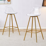 Modern and comfortable upholstered bar chairs, metal legs, small size bar chairs, suitable for part of the crowd, stylish design for dining room, kitchen, terrace and living room chairs.W1151P154368 SolidRoot Buy Furniture USA