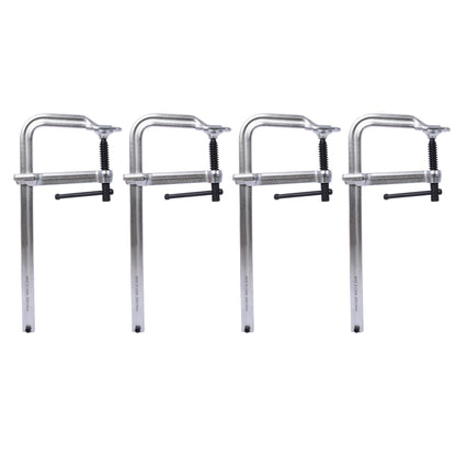 Bar Clamps Set, Drop Forged Steel Bar Clamps, Steel F Clamps for Welding, Woodworking, Metal working, DIY and Crafts,12 inch x 4-3/4 inch Throat,Pack of 4 SolidRoot Buy Furniture USA