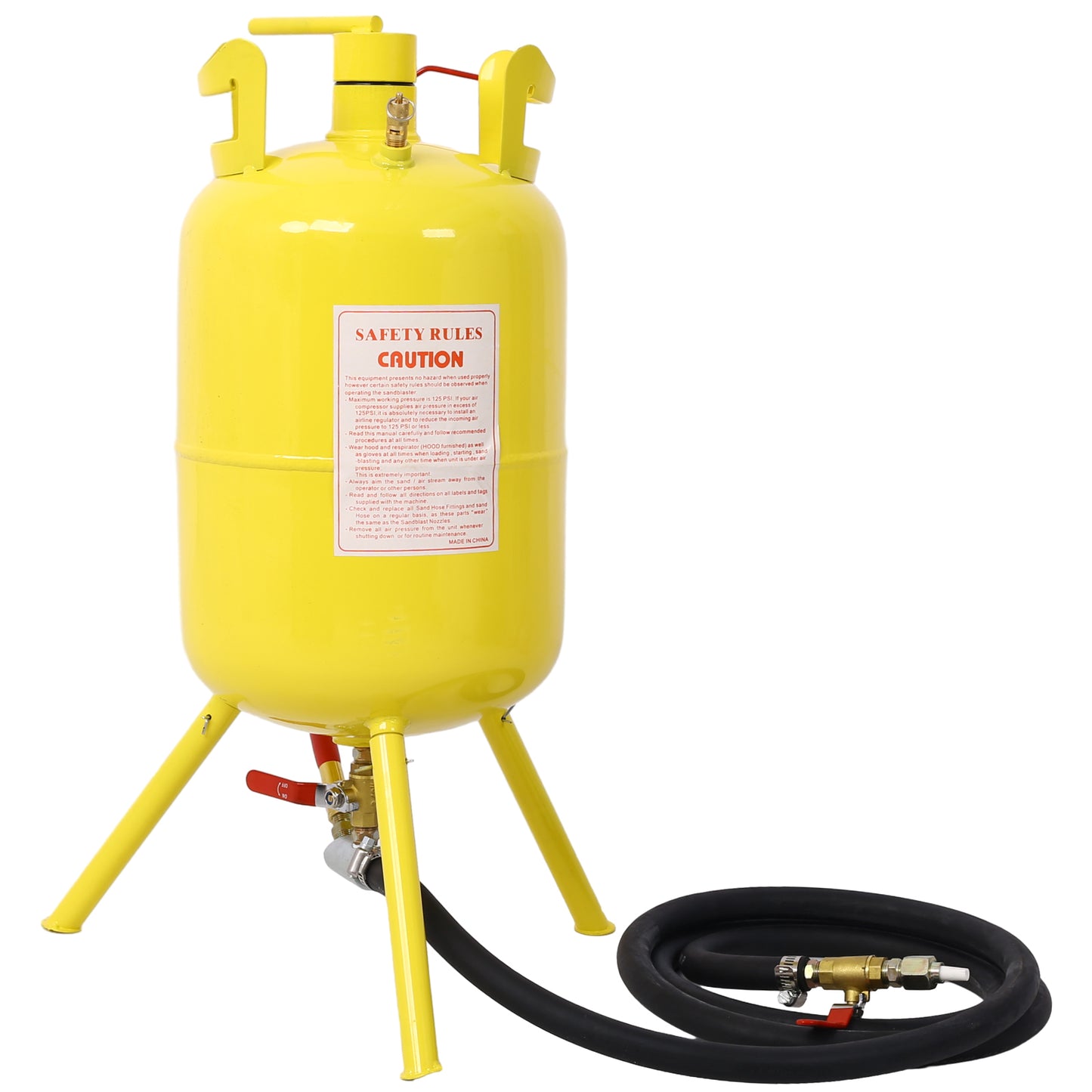 Portable 5-Gallons Air Sand Blaster Handle Sandblasting 5-Gal Air Media Abrasive Blasting Tank w/Blast Gun, yellow SolidRoot Buy Furniture USA