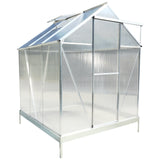 6.3'*6.2'*7'  Polycarbonate Greenhouse, Heavy Duty Outdoor Aluminum Walk-in Green House Kit with Rain Gutter, Vent and Door for Backyard Garden, color aluminium SolidRoot Buy Furniture USA