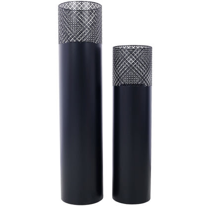 Lantern Column, Set of 2, Decorative Column for Garden in  Industrial Design, Lantern for Outdoor and Indoor, Lantern Including Candles, Oriental, 37 1/2+ 29 1/2 in SolidRoot Buy Furniture USA
