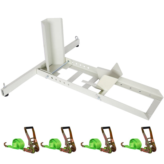 1800 Lb. Capacity Motorcycle Stand/Wheel Chock,adjustable heavy duty with 4 sets tie down SolidRoot Buy Furniture USA