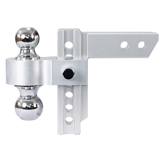 Alu Adjustable Trailer Drop Hitch with 2-Inch Receiver, 6-Inch Adjustment, Silver Aluminium SolidRoot Buy Furniture USA