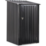 Outdoor Storage Shed, 3 x 3 FT Metal Steel Garden Shed with Single Lockable Door, Small Shed Outdoor Steel Utility Tool Shed for Backyard Patio Garden Lawn SolidRoot Buy Furniture USA