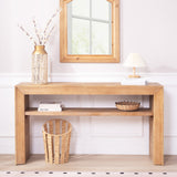Rustic Solid Wood Console Table with Storage Shelf SolidRoot Buy Furniture USA