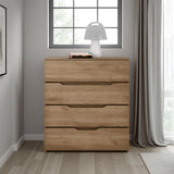 Bristol 4-Drawer Dresser, Natural Oak SolidRoot Buy Furniture USA