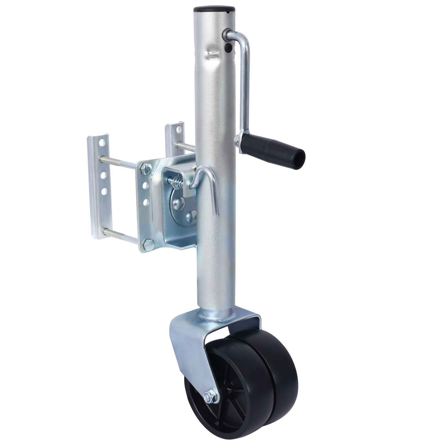 1500lbs Trailer Jack with Double Wheel, Adjustable 12' Lift Travel, Boat On for Boat RV Utility, Swivel Tongue Towing Dual Wheel SolidRoot Buy Furniture USA