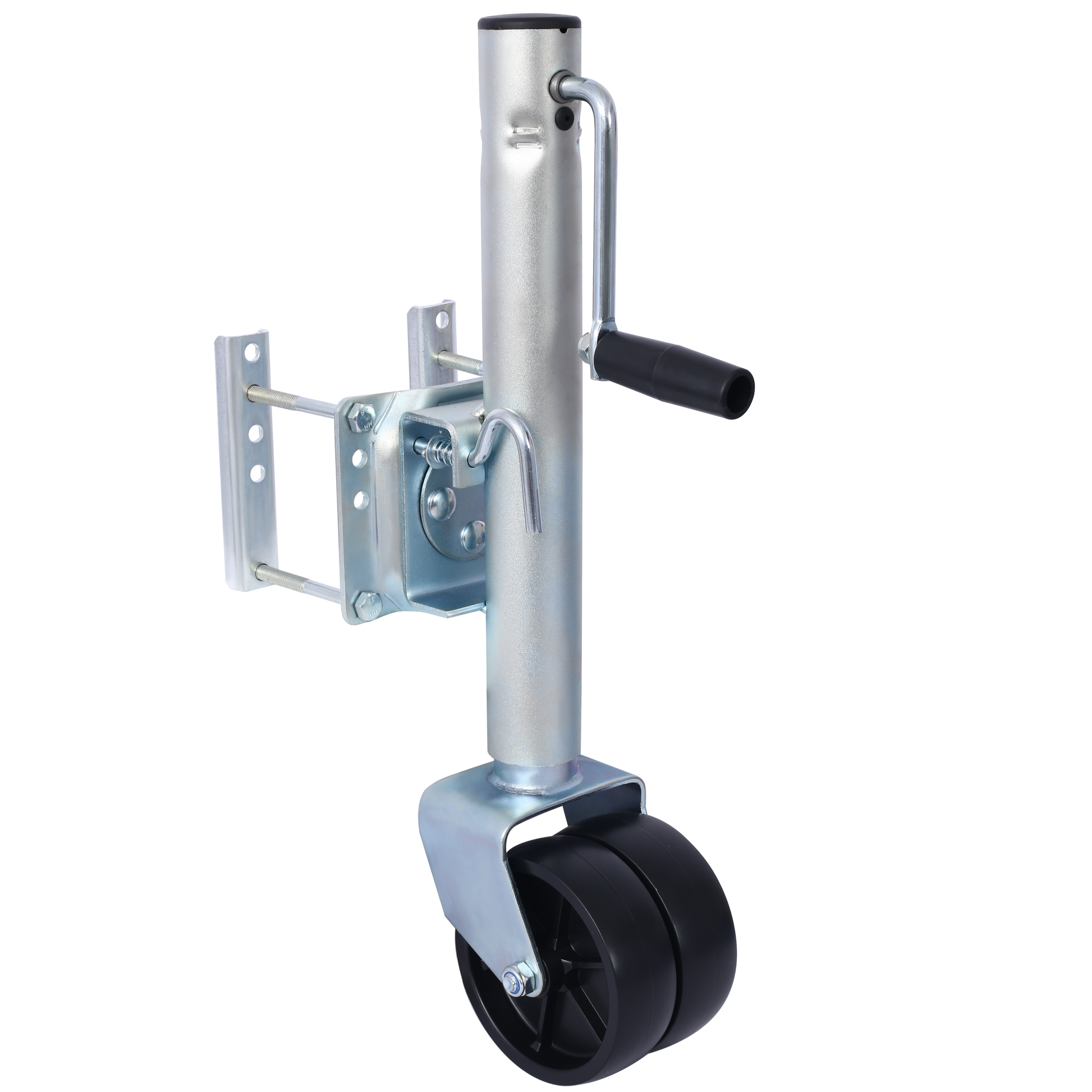1500lbs Trailer Jack with Double Wheel, Adjustable 12' Lift Travel, Boat On for Boat RV Utility, Swivel Tongue Towing Dual Wheel SolidRoot Buy Furniture USA