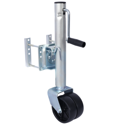 1500lbs Trailer Jack with Double Wheel, Adjustable 12' Lift Travel, Boat On for Boat RV Utility, Swivel Tongue Towing Dual Wheel SolidRoot Buy Furniture USA