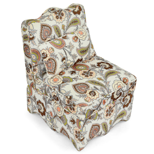 Elegant Flannel Single Dining Chair with Cushion and Pillow in Brown, Soft Fabric and Wood Frame SolidRoot Buy Furniture USA