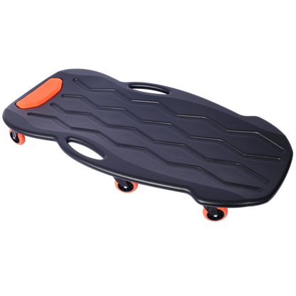 Plastic Creeper 42 Inch with carrying bag - Blow Molded Ergonomic HDPE Body with Padded Headrest & Dual Tool Trays - 330 Lbs Capacity ORANGE SolidRoot Buy Furniture USA