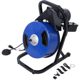 60FTx1/2Inch Drain Cleaner Machine Electric Drain Auger with 4 Cutter & Foot Switch Drain Cleaner Machine Sewer Snake Drill Drain Auger Cleaner for 1' to 4' Pipes SolidRoot Buy Furniture USA