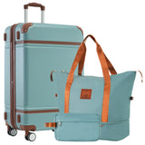 Hardshell Luggage Sets with Bags Lightweight Suitcase Double Spinner Wheels with TSA Lock ,Single Vintage Luggage 28 IN,Green SolidRoot Buy Furniture USA