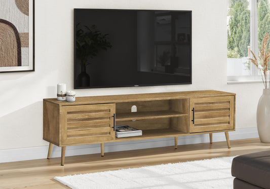 Tv Stand, 72 Inch, Console, Media Entertainment Center, Storage Cabinet, Living Room, Bedroom, Walnut Laminate, Transitional SolidRoot Buy Furniture USA