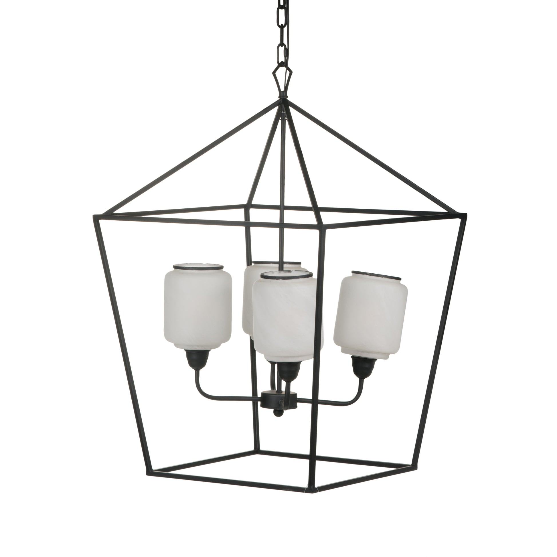 21.7x21.7x33.5 ' Iron Chandelier, Sleek Industrial Style Hanging Light Fixture for Kitchen Dining Room Foyer Entryway, Bulb Not Included SolidRoot Buy Furniture USA