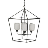 21.7x21.7x33.5 ' Iron Chandelier, Sleek Industrial Style Hanging Light Fixture for Kitchen Dining Room Foyer Entryway, Bulb Not Included SolidRoot Buy Furniture USA