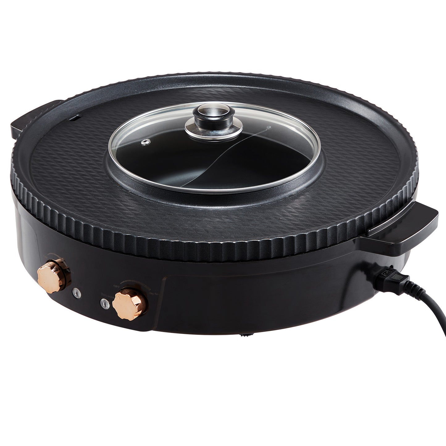 Hot Pot with Grill 1800W 2-in-1 Electric Smokeless Grill Hot Pot for 2-8 People - SolidRoot Buy Furniture USA